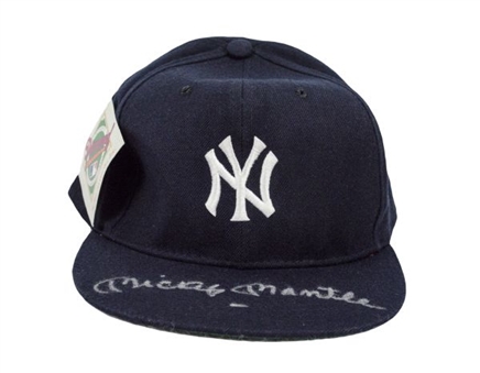 Mickey Mantle Signed New York Yankees Hat